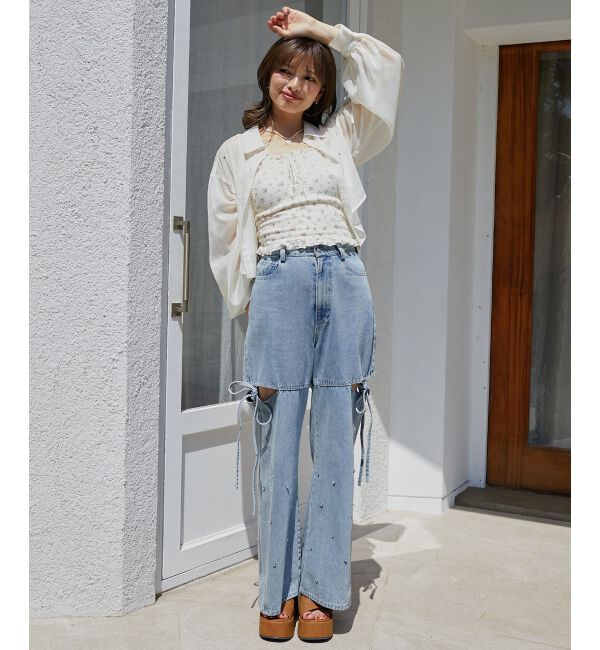  「キラキラドロストシアーシャツ」|シャツ・ブラウス|