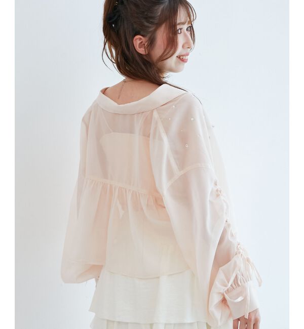  「キラキラドロストシアーシャツ」|シャツ・ブラウス|