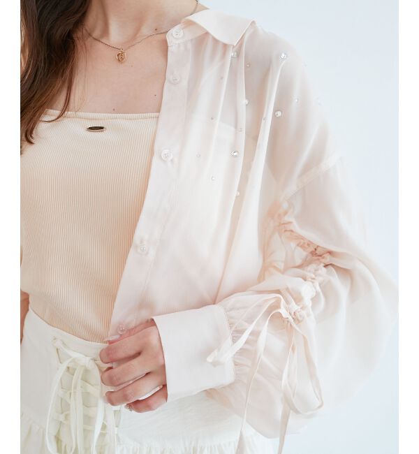  「キラキラドロストシアーシャツ」|シャツ・ブラウス|