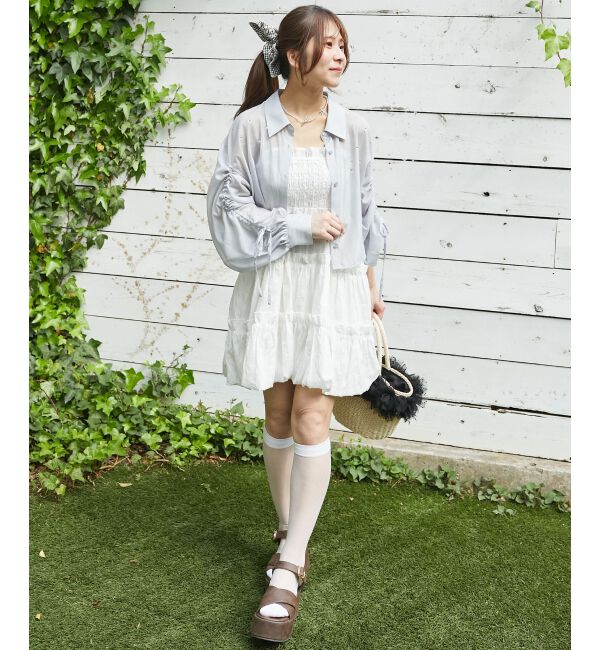  「キラキラドロストシアーシャツ」|シャツ・ブラウス|