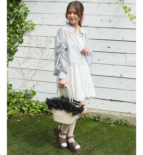  「キラキラドロストシアーシャツ」|シャツ・ブラウス|