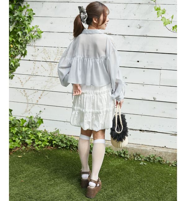  「キラキラドロストシアーシャツ」|シャツ・ブラウス|