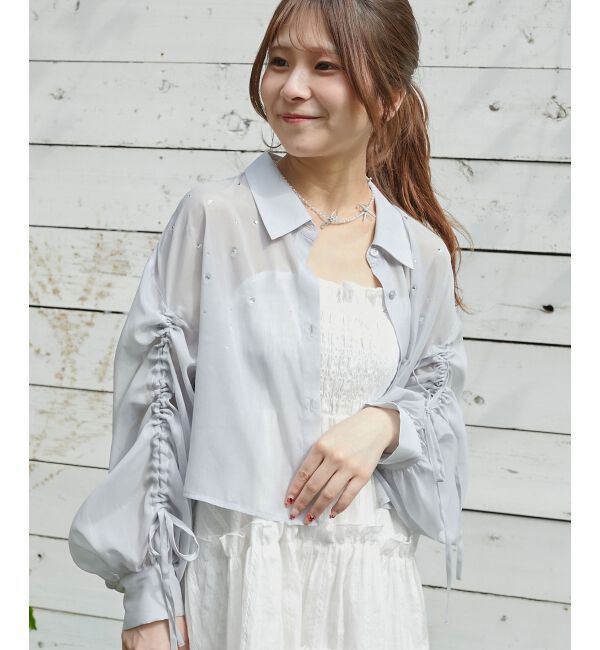  「キラキラドロストシアーシャツ」|シャツ・ブラウス|