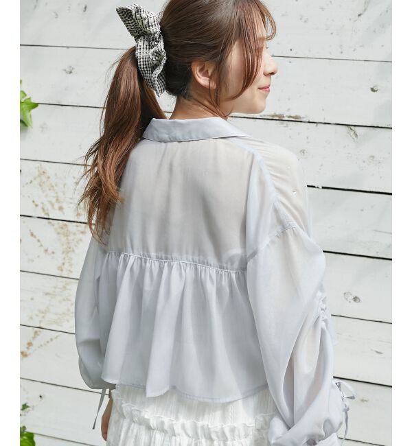  「キラキラドロストシアーシャツ」|シャツ・ブラウス|