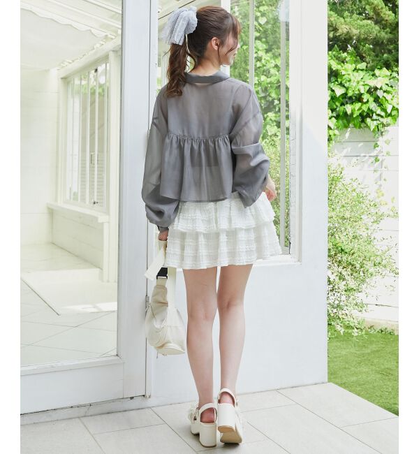  「キラキラドロストシアーシャツ」|シャツ・ブラウス|