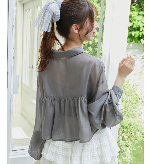  「キラキラドロストシアーシャツ」|シャツ・ブラウス|