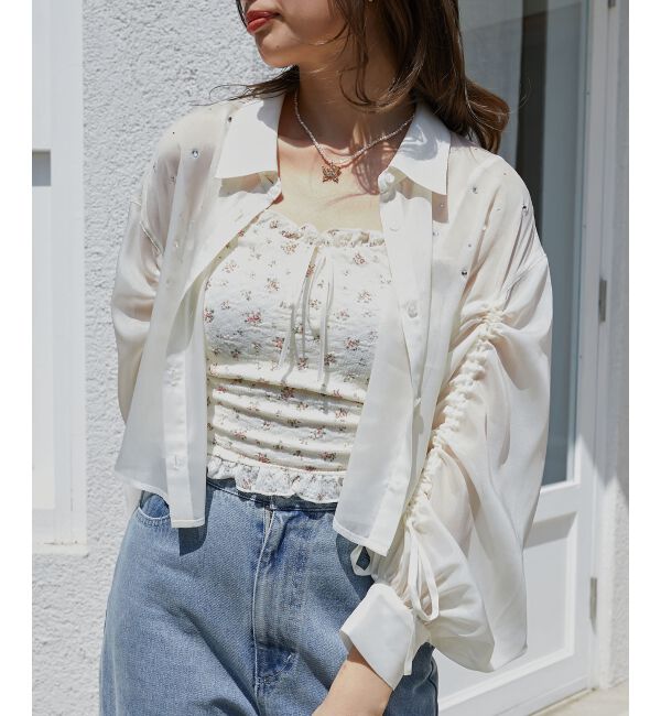  「キラキラドロストシアーシャツ」|シャツ・ブラウス|