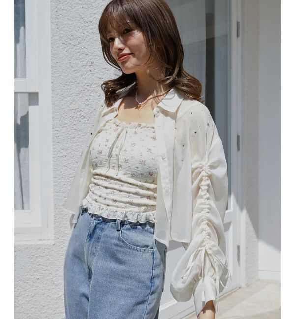  「キラキラドロストシアーシャツ」|シャツ・ブラウス|