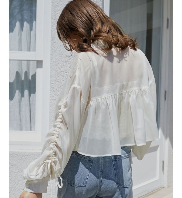  「キラキラドロストシアーシャツ」|シャツ・ブラウス|