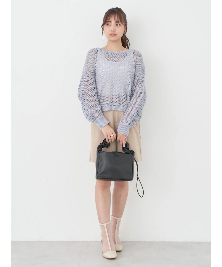 earth music&ecology「スパンコールショートゆるニット」|ニット・セーター|