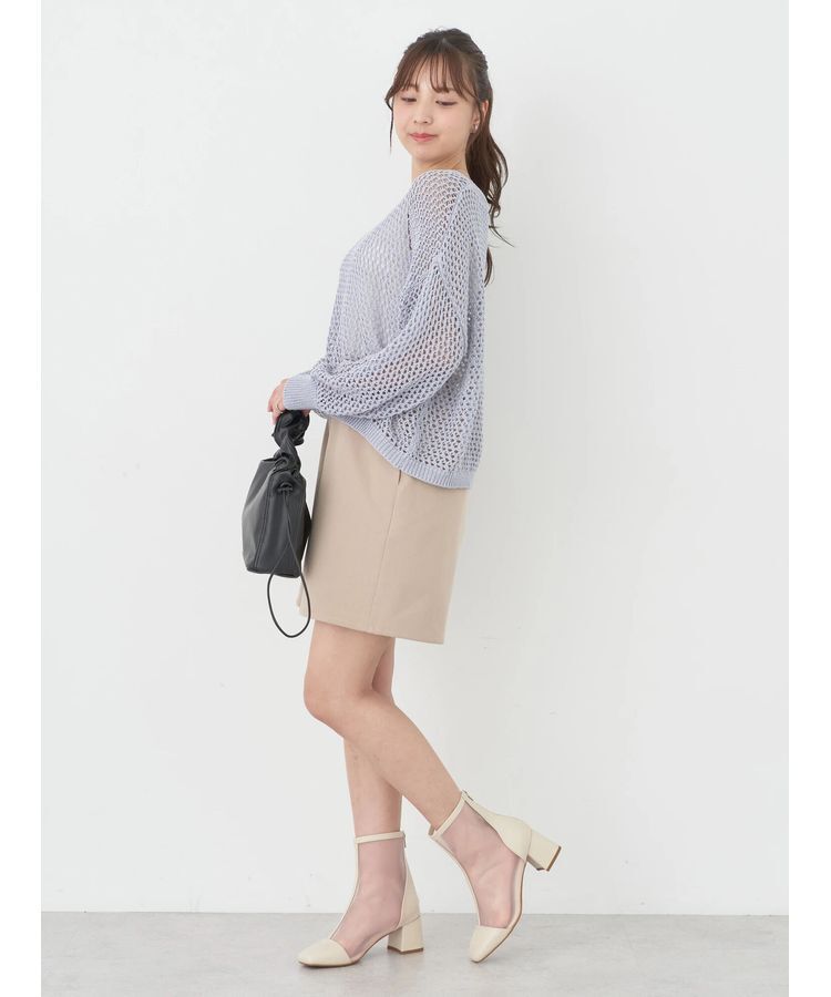 earth music&ecology「スパンコールショートゆるニット」|ニット・セーター|