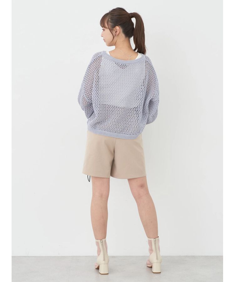 earth music&ecology「スパンコールショートゆるニット」|ニット・セーター|