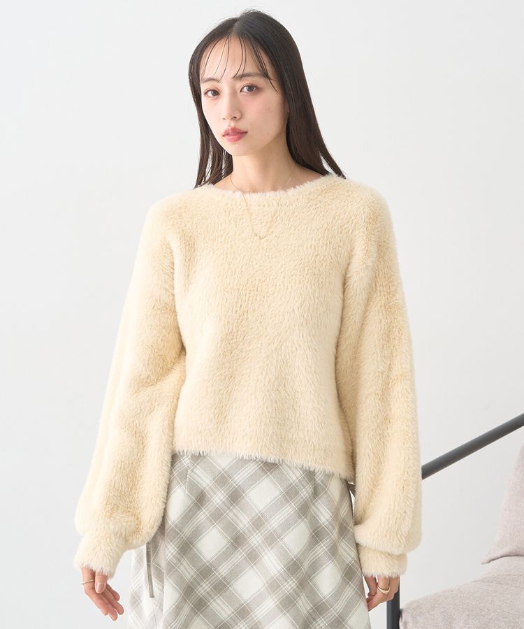 earth music&ecology「Wフェイスシャギープルオーバー」|ニット・セーター|