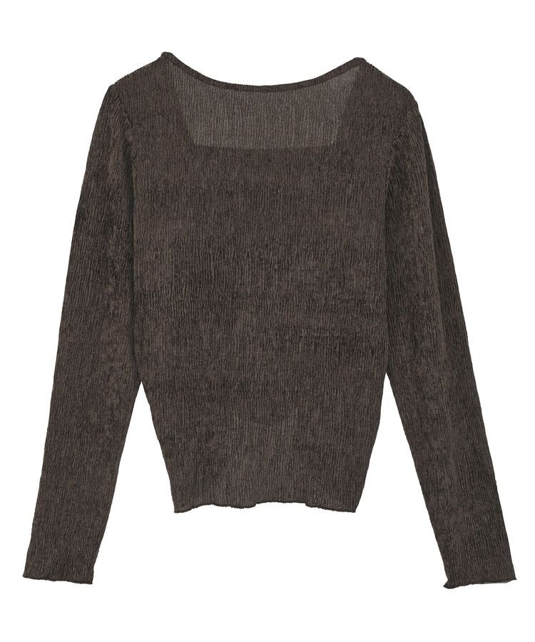 earth music&ecology「プリーツベロア風ギャザープルオーバー」|Tシャツ・カットソー|