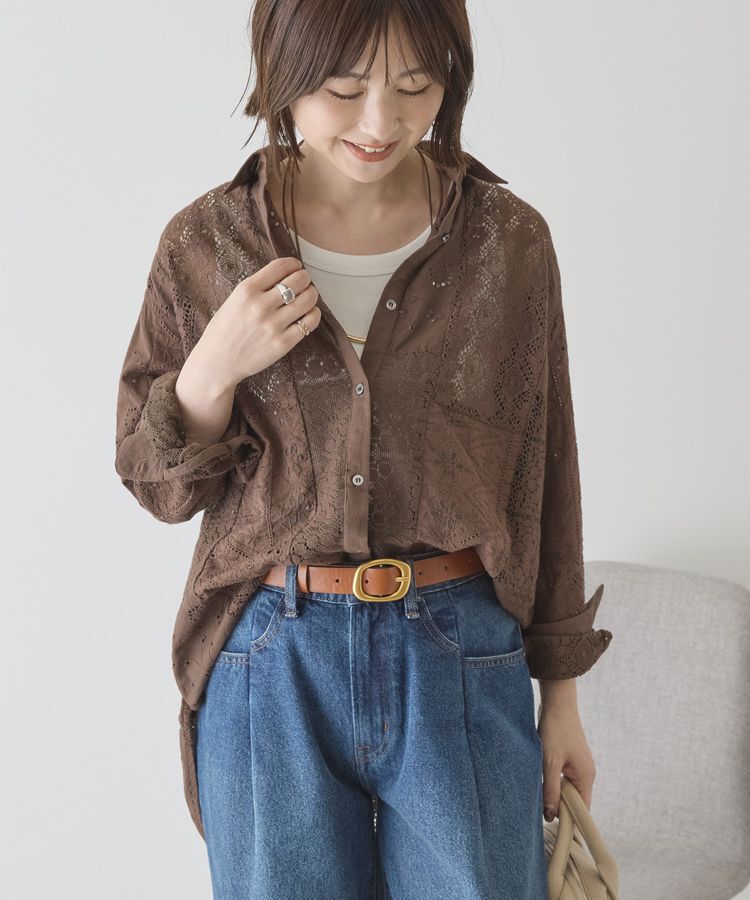 AMERICAN HOLIC「レースパッチワークシャツ」|シャツ・ブラウス|