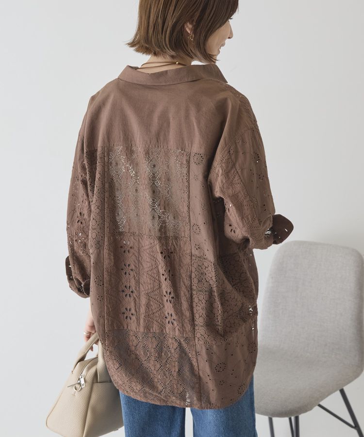 AMERICAN HOLIC「レースパッチワークシャツ」|シャツ・ブラウス|