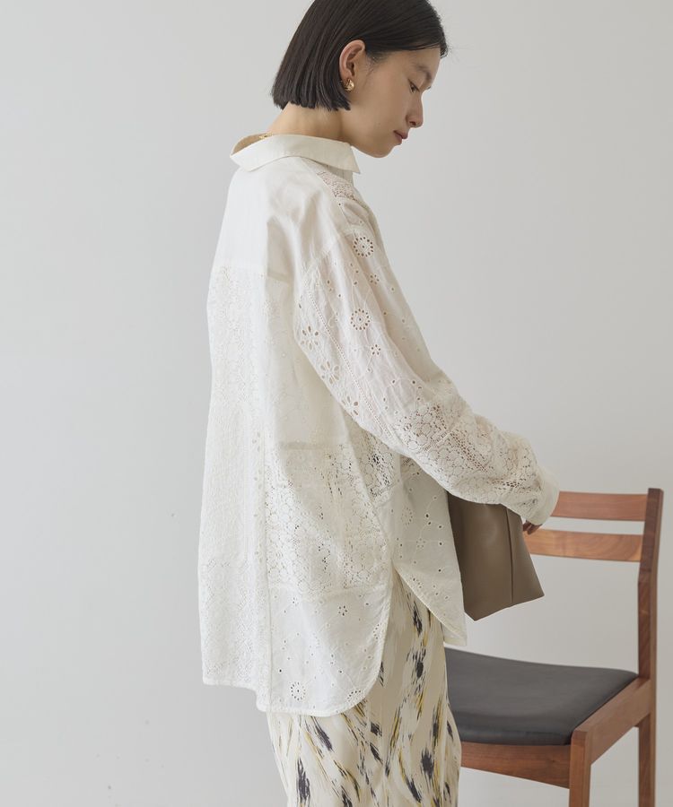 AMERICAN HOLIC「レースパッチワークシャツ」|シャツ・ブラウス|