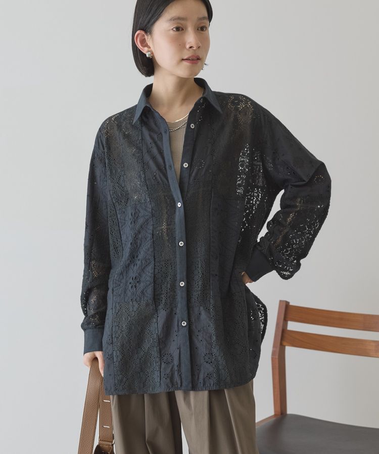 AMERICAN HOLIC「レースパッチワークシャツ」|シャツ・ブラウス|
