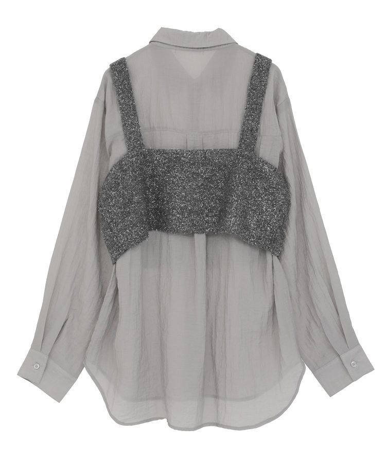 Green Parks「SET2点ラメシャギービスチェ+シャツ」|シャツ・ブラウス|