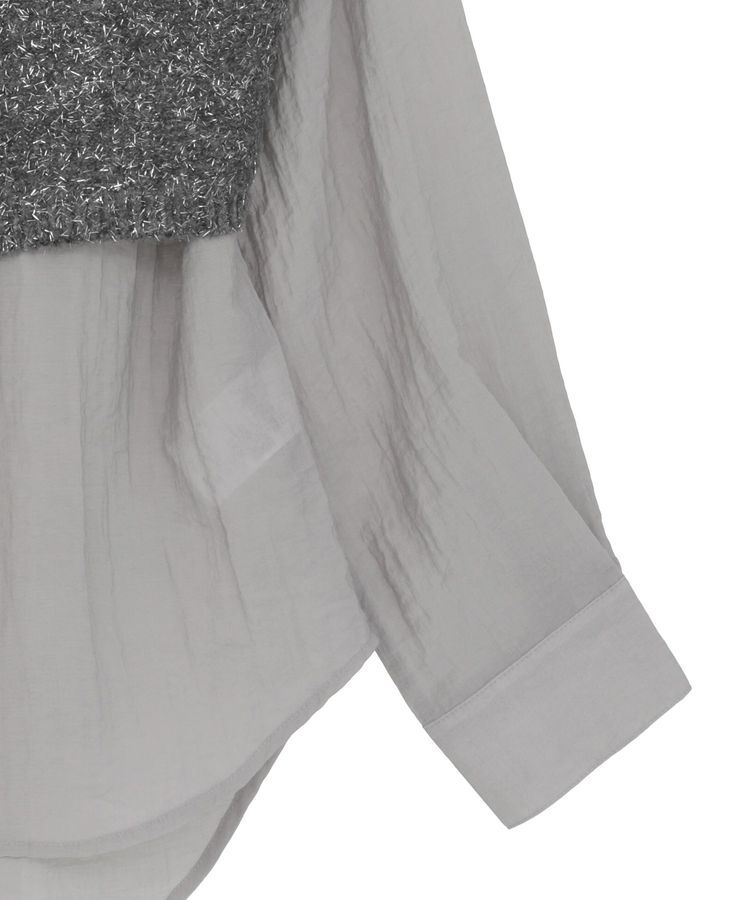 Green Parks「SET2点ラメシャギービスチェ+シャツ」|シャツ・ブラウス|