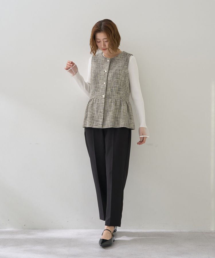 YECCA VECCA「袖口シアーリブニット」|ニット・セーター|