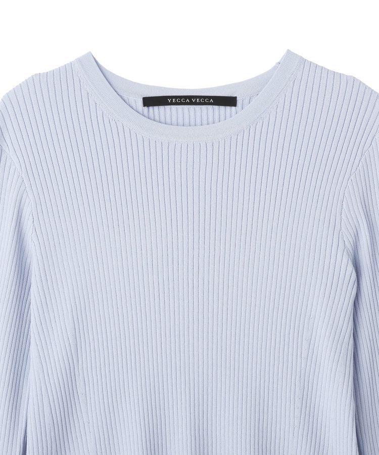 YECCA VECCA「袖口シアーリブニット」|ニット・セーター|