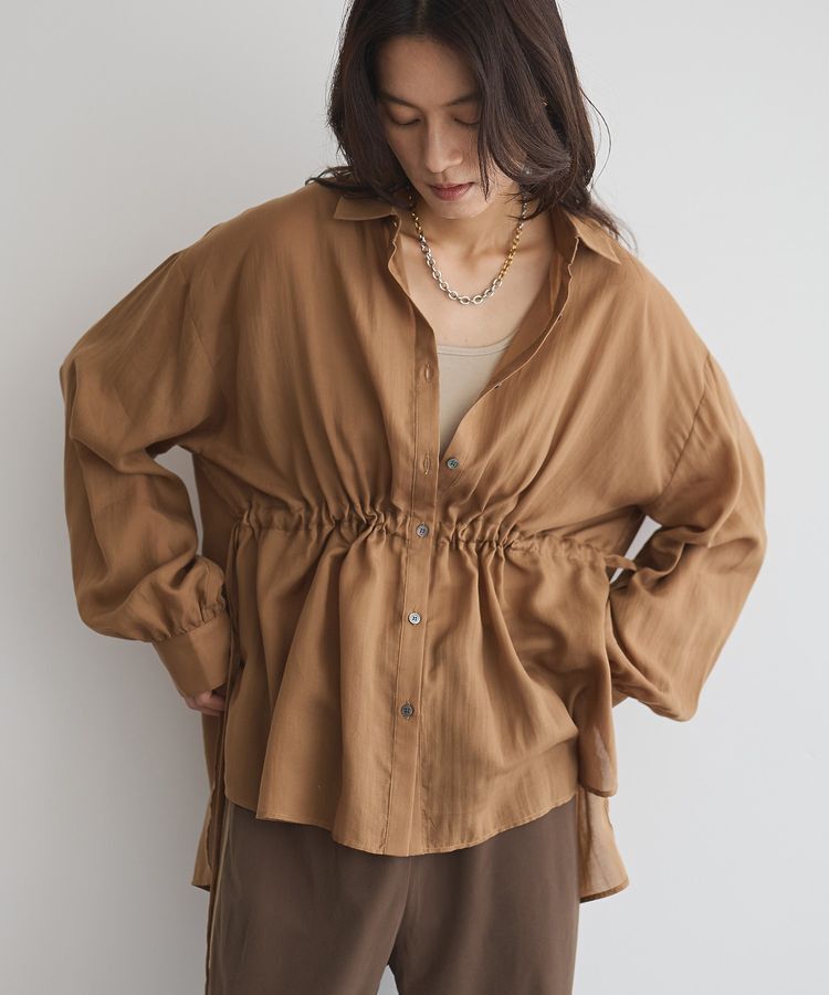 GARAGE OF GOOD CLOTHING「ウエストドロストリボンシャツ」|シャツ・ブラウス|