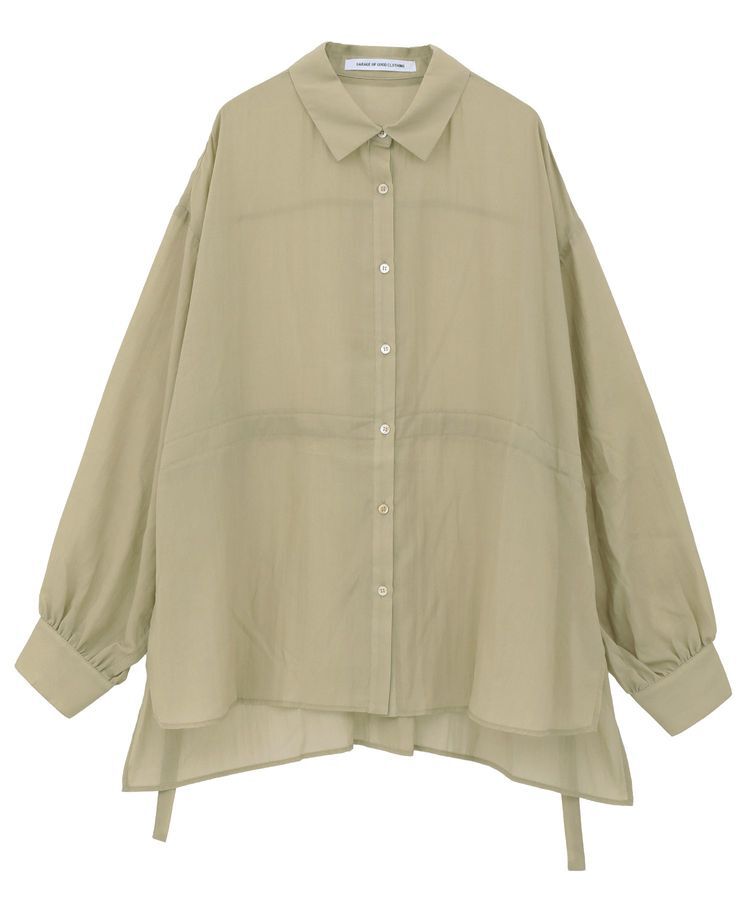 GARAGE OF GOOD CLOTHING「ウエストドロストリボンシャツ」|シャツ・ブラウス|Beige