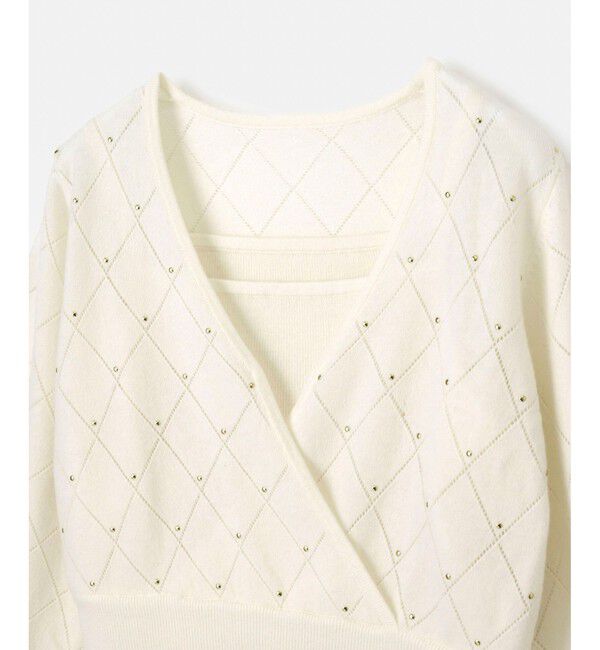 LOULOU WILLOUGHBY「【LOULOU WILLOUGHBY】レイヤードカシュクールプルオーバー」|ニット・セーター|