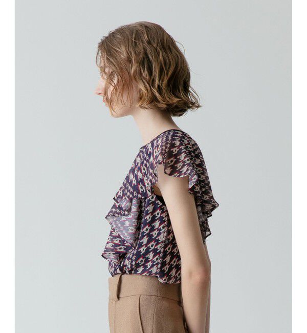 allureville「バイヤスチドリプリントフレアスリーブブラウス」|その他|