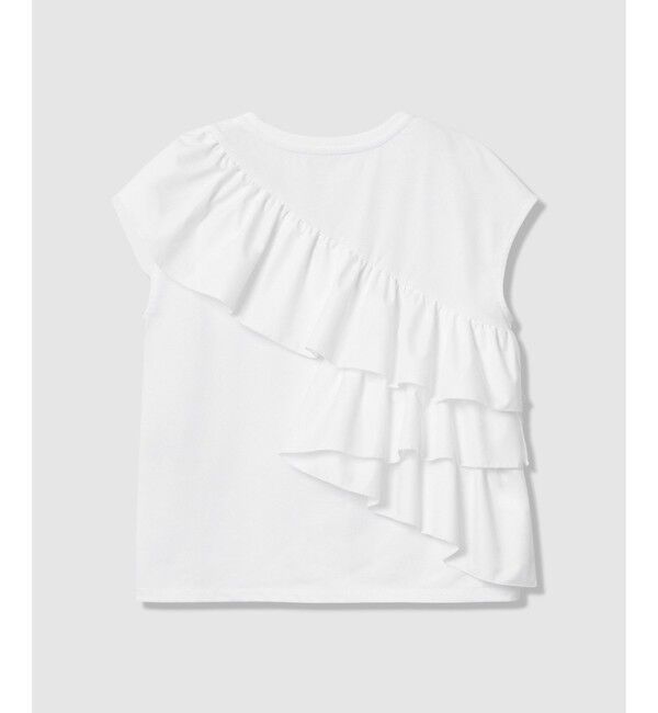 LOULOU WILLOUGHBY「【LOULOU WILLOUGHBY】スパイラルフリルＴシャツ」|Tシャツ・カットソー|