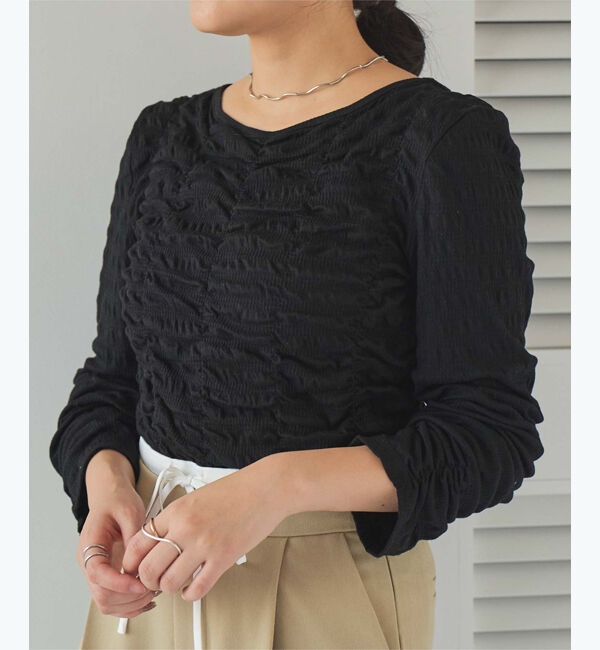 titivate「ロングスリーブシャーリングトップス」|Tシャツ・カットソー|