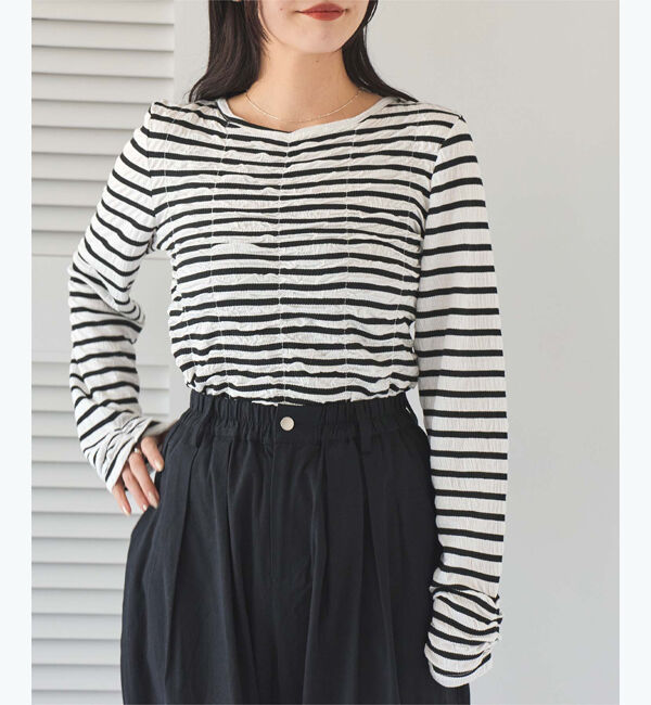 titivate「ロングスリーブシャーリングトップス」|Tシャツ・カットソー|