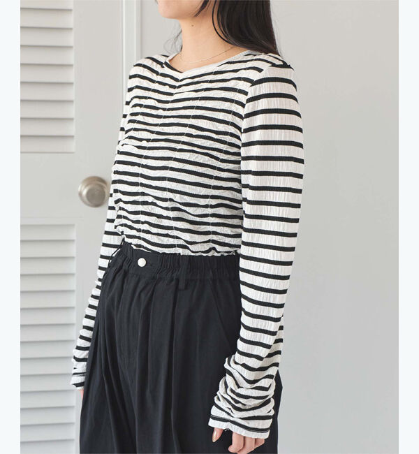 titivate「ロングスリーブシャーリングトップス」|Tシャツ・カットソー|