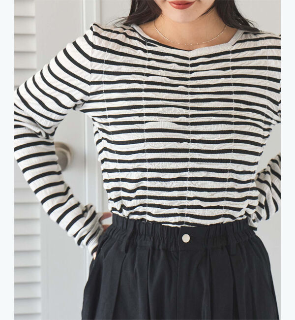 titivate「ロングスリーブシャーリングトップス」|Tシャツ・カットソー|