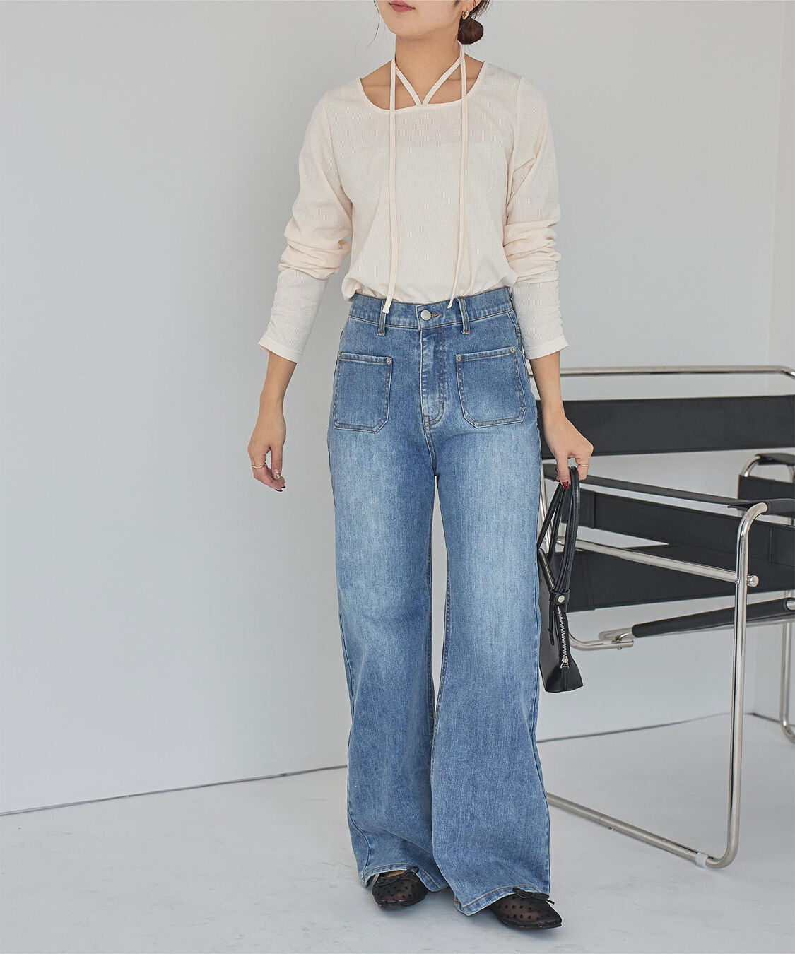 titivate「チョーカーデザインリブトップス」|Tシャツ・カットソー|