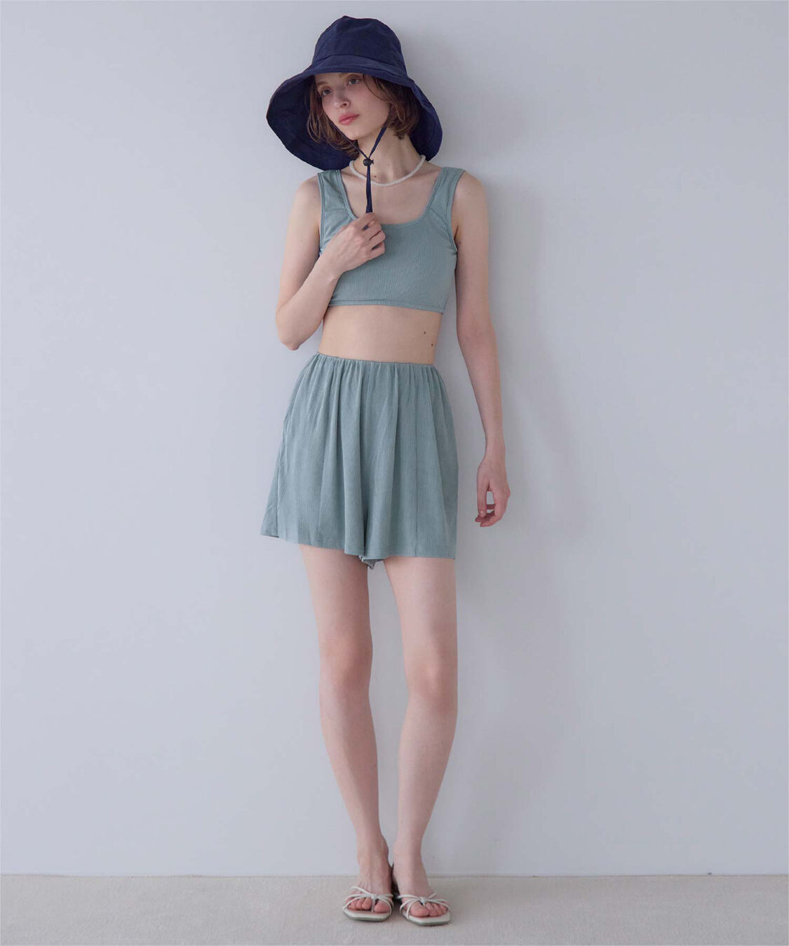 SEA DRESS「4点ｾｯﾄ/ﾍﾑﾗｲﾝﾗｯｼｭｶﾞｰﾄﾞ&times;ﾋﾞｷﾆ/水着」|ビキニ|