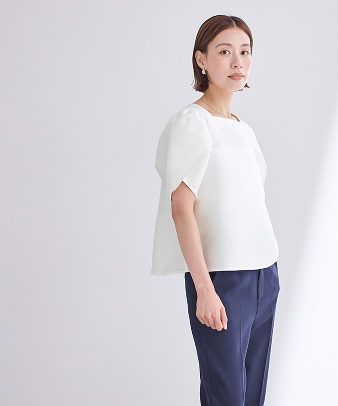 ur's「スクエアネックチューリップスリーブトップス」|Tシャツ・カットソー|