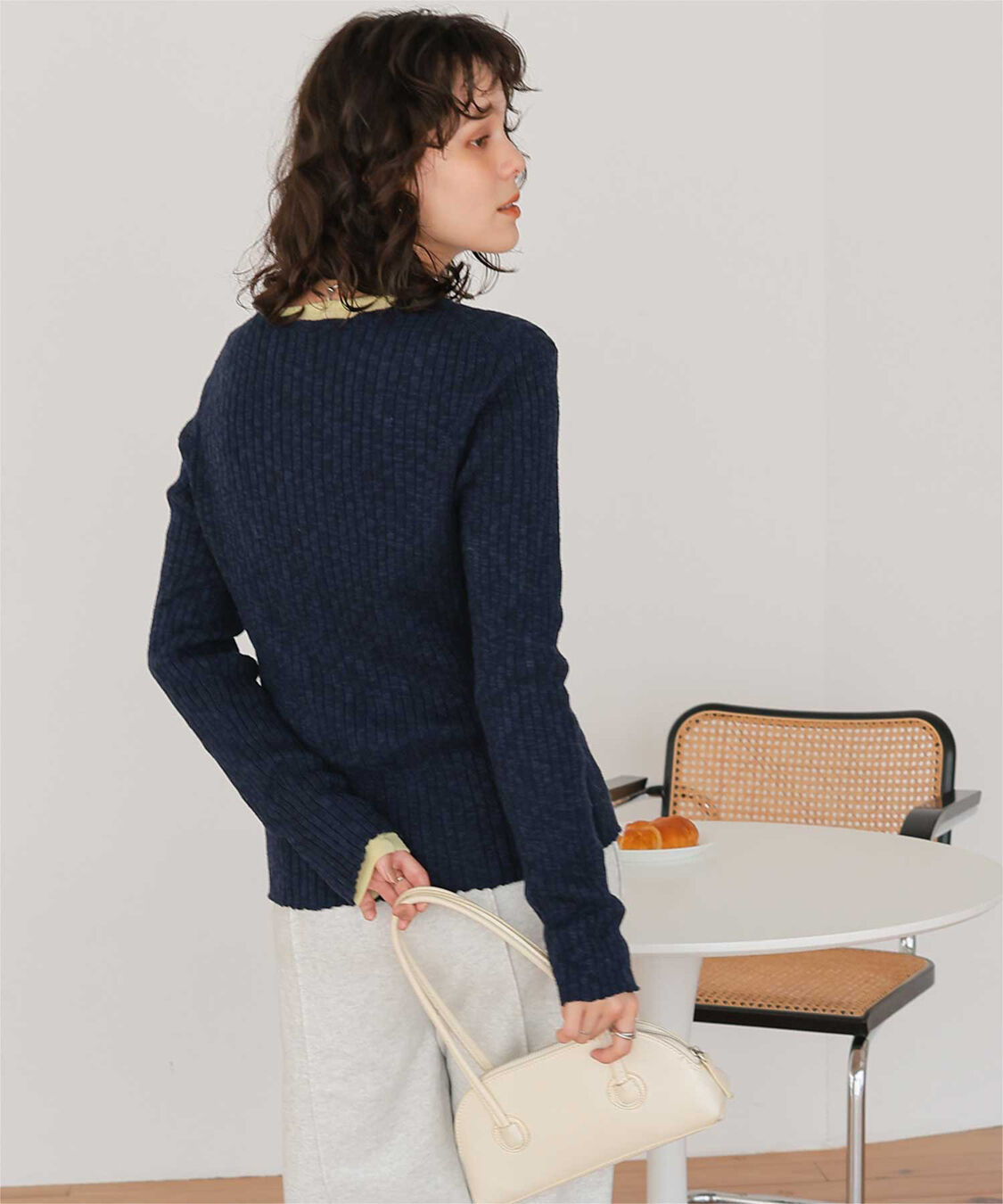 titivate「コンパクトリブニットカーディガン」|ニット・セーター|