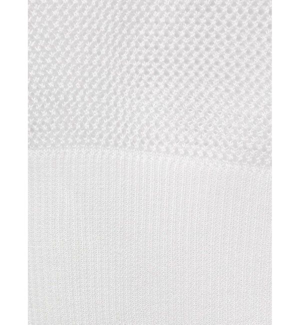 mizuiro ind「mizuiro ind メッシュ柄Vネックロングカーディガン」|ニット・セーター|