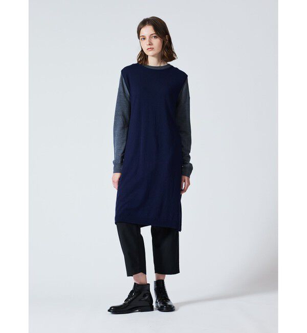 mizuiro ind「mizuiro ind ハイゲージクルーネックプルオーバー」|ニット・セーター|