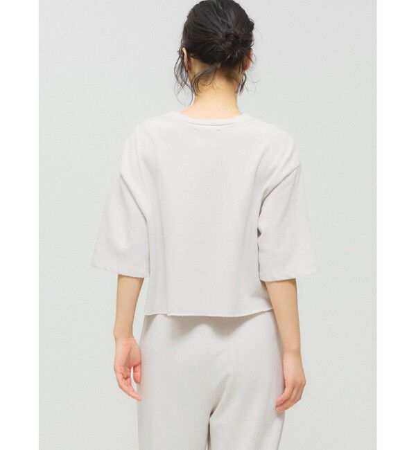 MIDIUMISOLID「MIDIUMISOLID for Ladies スウェットショートプルオーバー」|Tシャツ・カットソー|