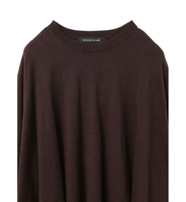 mizuiro ind「mizuiro ind フロントシームコクーンプルオーバー」|ニット・セーター|