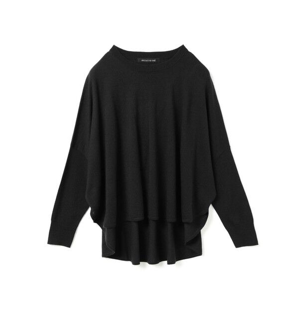 mizuiro ind「mizuiro ind フロントシームコクーンプルオーバー」|ニット・セーター|