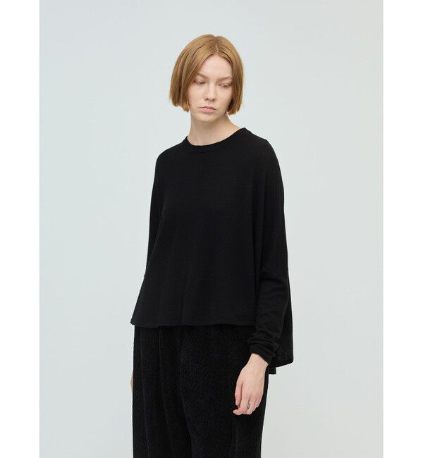 mizuiro ind「mizuiro ind フロントシームコクーンプルオーバー」|ニット・セーター|