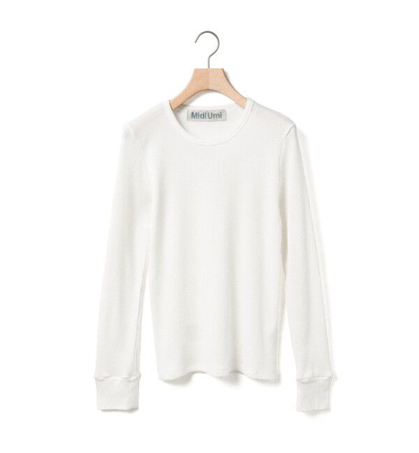 MidiUmi「MidiUmi ワッフルクルーネックプルオーバー」|Tシャツ・カットソー|オフホワイト