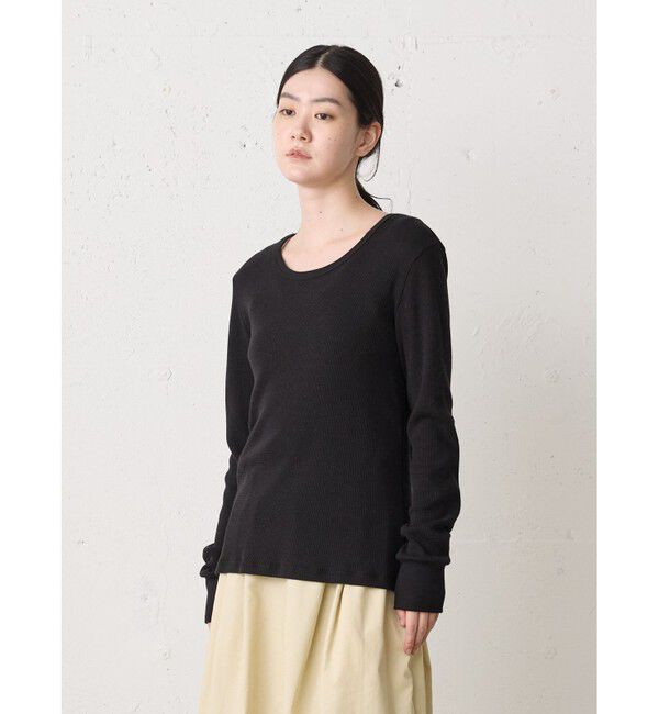 MidiUmi「MidiUmi ワッフルクルーネックプルオーバー」|Tシャツ・カットソー|