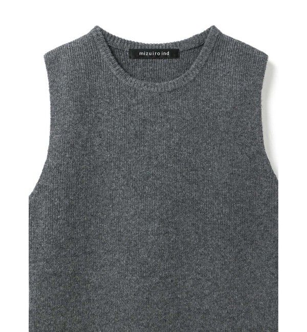 mizuiro ind「mizuiro ind サイドスリットリブベスト」|ベスト・ジレ|