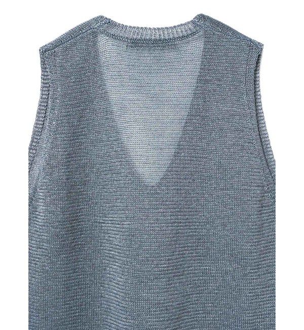 mizuiro ind「mizuiro ind ワイドVネックベスト」|ベスト・ジレ|