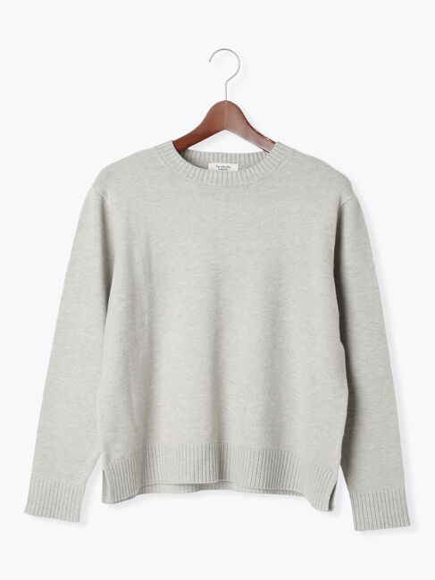Te chichi TERRASSE「無地/ボーダーアソートもちもちニット」|ニット・セーター|グレー